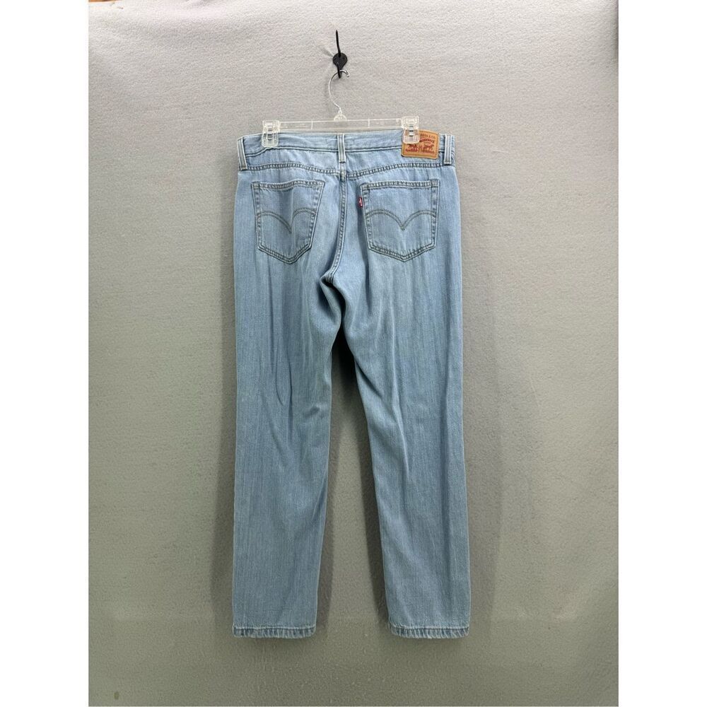 Levi's Womens Blue Denim Mid-Rise Straight Boyfriend Jeans Medium Wash Size 30